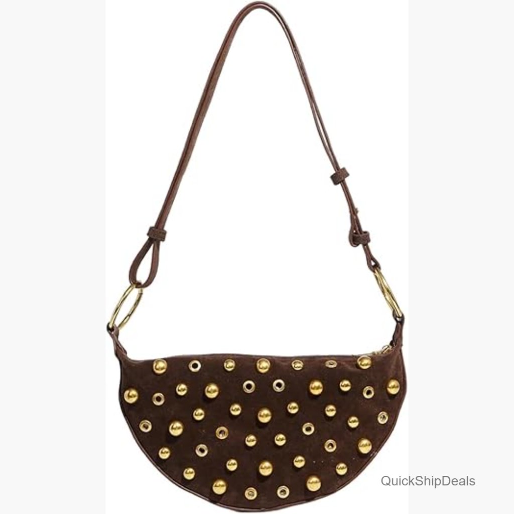 Pu Leather Zipper Punk Saddle Bag Shoulder Handbag Purse